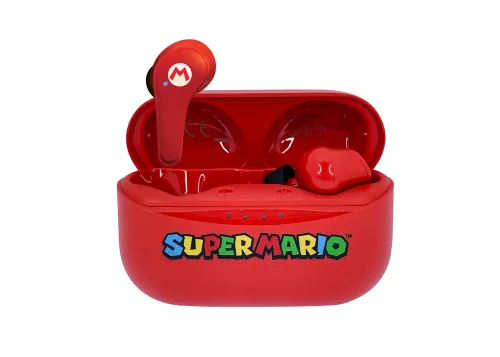 Słuchawki bezprzewodowe OTL Technologies Super Mario TWS Earphones Dla Dzieci Dokanałowe Bluetooth 5.3 Czerwony