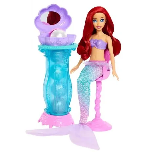 Lalka Barbie Disney Princess Arielka Muszelkowa toaletka JBF86