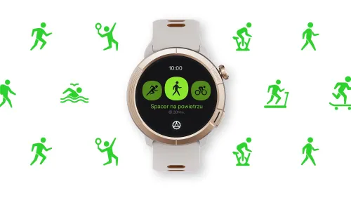 Smartwatch STELIO Activ Pro AI GPS 46mm Tytan Złoty