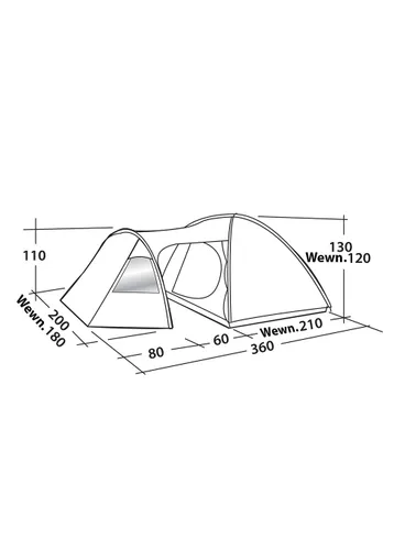 Namiot 3-osobowy Easy Camp Eclipse 300 - rustic green