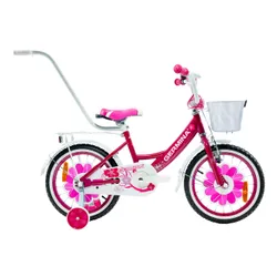 Rower dziecięcy GERMINA BMX 16 cali dla dziewczynki Ciemnoróżowy