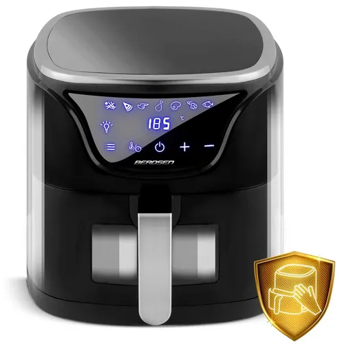 Frytkownica beztłuszczowa Air Fryer BERDSEN BD-652 5l Czarno-srebrny