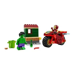 LEGO Super Heroes 76287 Iron Man z motocyklem i Hulk