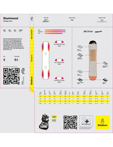 Deska snowboardowa Bataleon Stuntwood - Długość (cm) - 135