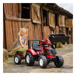 Traktor Na Pedały Dla Dzieci 3-6 Lat Do 50Kg Falk Valtra Przyczepa Łyżka Klakson