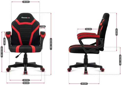 Fotel HUZARO Ranger 1.0 Mesh Czerwony