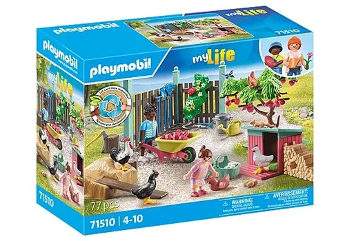 Набор фигурок Playmobil My Life 71510 Крошечный дом Куриная ферма в саду