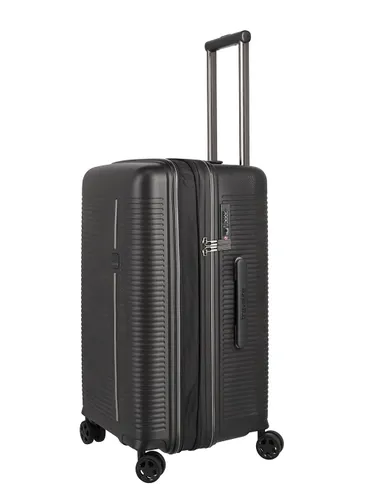 Walizka średnia poszerzana Travelite Roomer Trunk - black