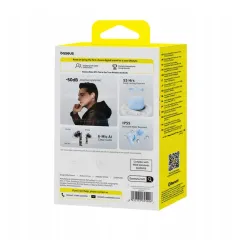 Słuchawki bezprzewodowe Baseus Bass BP1 NC Doknałowe Bluetooth 6.0 Niebieski