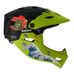 Kask KAMIKAZE Ronin Zielony Full Face (rozmiar M)