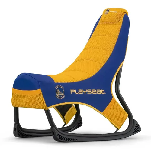 Fotel Playseat Champ NBA-Golden State Warrios Gamingowy do 122kg Tkanina Niebiesko-żółty