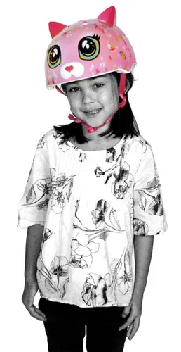 Kask rowerowy RASKULLZ Astro Cat Różowy dla Dzieci (rozmiar S)