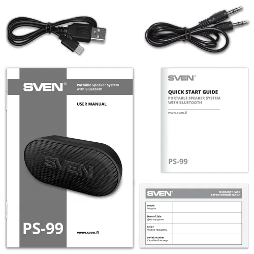 Głośnik Bluetooth Sven PS-99 10W Czarny