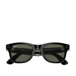 Okulary AR Ray-Ban RW4006 Meta Wayfarer Shiny Black G15 Green