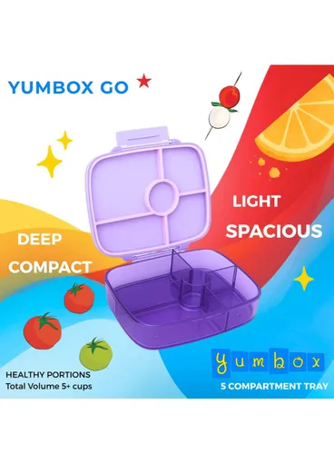 Lunchbox głęboki 5-komorowy Yumbox Go Bento Box - Kyoto purple