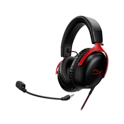 Проводные наушники с микрофоном HyperX Cloud III-черный и красный