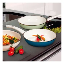 RIESS Nouvelle Aquamarin 1 l morski - garnek emaliowany z pokrywą