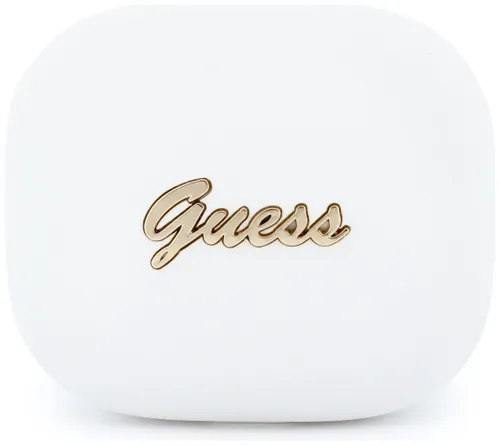 Słuchawki douszne GUESS Script Metal Logo Biały z tłumaczem