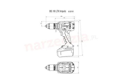 Дрель-шуруповерт аккумуляторная Metabo BS 18 LTX Pulse