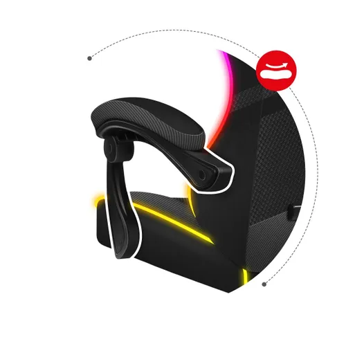 Fotel HUZARO Force 4.4 RGB Czarny
