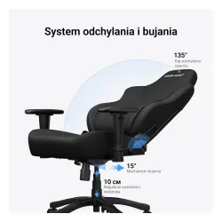 Fotel Anda Seat Phantom 4 L Gray Fabric Gamingowy do 100kg Tkanina Szary