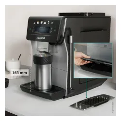 Ekspres Siemens EQ600 iAroma Inox Silver TP603E07 Szerokość 28,1cm