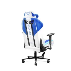 Fotel Diablo Chairs X-Player 2.0 Normal Size Gamingowy do 150kg Skóra ECO Tkanina Biało-niebieski