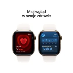 Apple Watch Series 11 GPS + Cellular 42mm Tytan Złoty Pasek sportowy Łagodny róż S/M