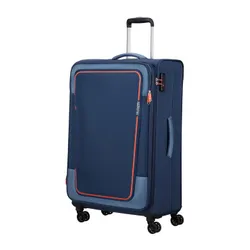 Большой расширяемый чемодан American Tourister Pulsonic-combat navy