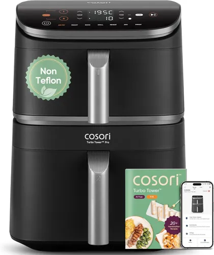 Frytkownica beztłuszczowa COSORI Turbo Tower Pro Smart ‎CAF-DC113S-ADE Wi-Fi 10,8 l Double Stack