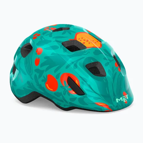 Kask rowerowy dziecięcy MET Hooray green fruit glossy