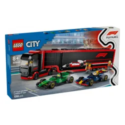 LEGO Klocki City 60445 F1 Ciężarówka z bolidami RB20 i AMR24 F1