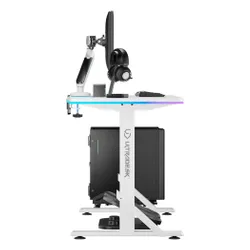 Biurko gamingowe ULTRADESK Iron RGB Biały