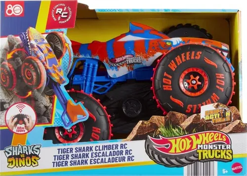 Samochód zdalnie sterowany Hot Wheels Monster Trucks Shark Wspinacz JFR39