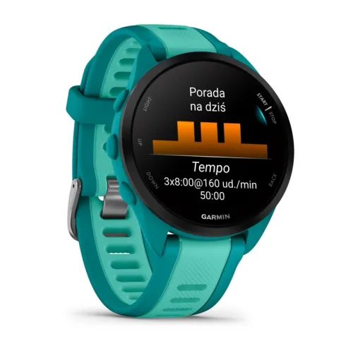 Smartwatch Garmin Forerunner 165 Music 43mm GPS Turkusowy