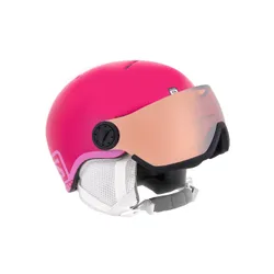 Kask narciarski dziecięcy SALOMON GROM VISOR pink z WBUDOWANA SZYBĄ - KAT. S2 - Rozmiar - M