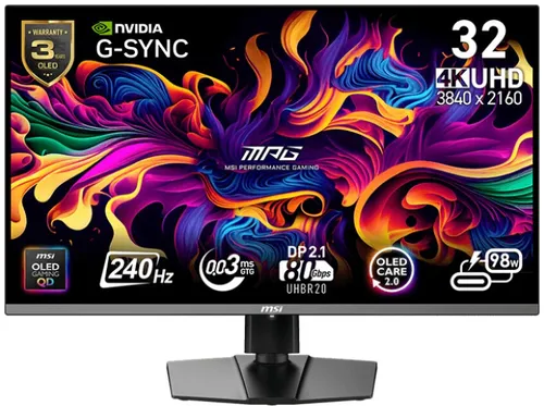 Monitor MSI MPG 322URX QD-OLED 31.5" 3840x2160px 240Hz 0.03 ms [GTG]