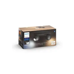 Oświetlenie punktowe Philips Hue White Ambiance Buckram 929003047901 Czarny