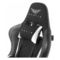 Fotel GAMVIS Expert Czarny (białe elementy)