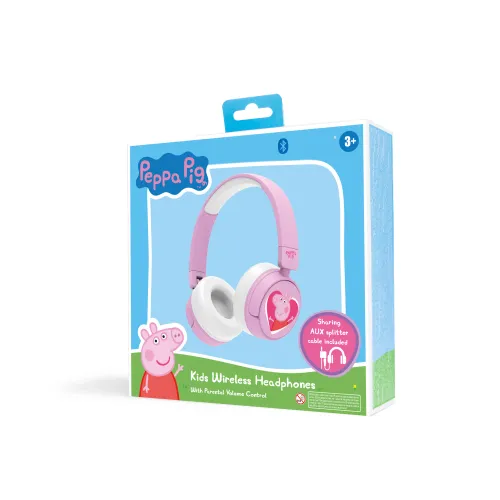 Słuchawki bezprzewodowe z mikrofonem OTL Technologies Peppa Pig Love Kids Wireless Dla Dzieci Nauszne Różowy