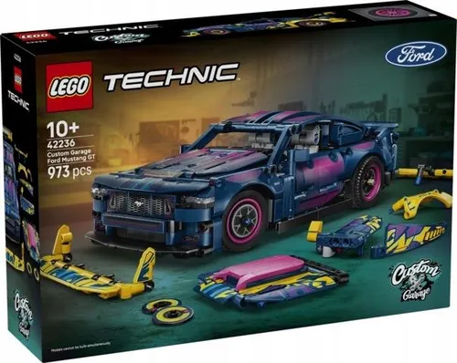 LEGO TECHNIC 42236 Samochód Ford Mustang GT, zestaw klocków 10+