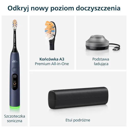 Szczoteczka soniczna PHILIPS Sonicare 8000 DiamondClean HX8311/13 Granatowy