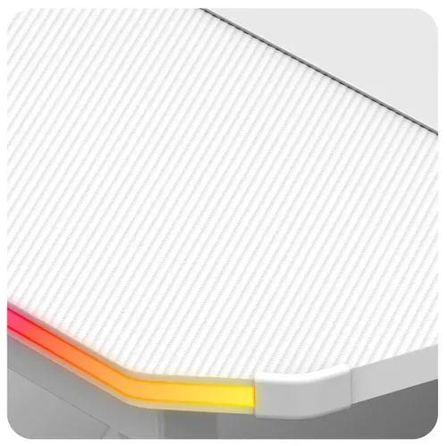 Biurko gamingowe HUZARO Hero 3.3 RGB Biały