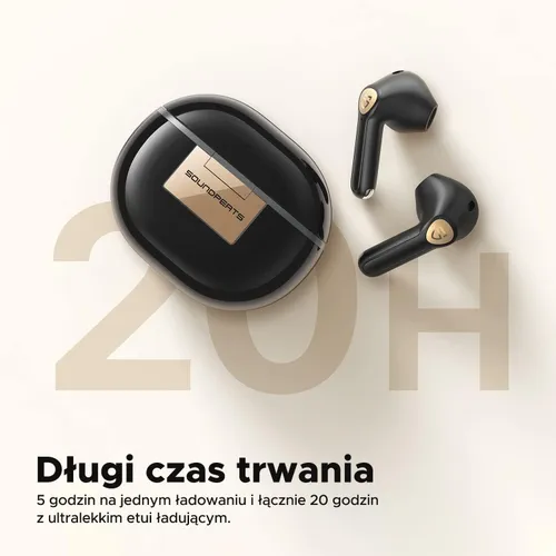 Słuchawki bezprzewodowe Soundpeats Air3 Deluxe HS Douszne Bluetooth 5.2 Czarny