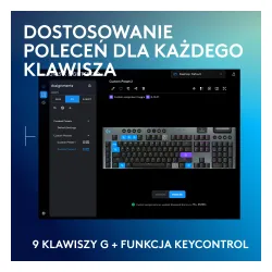 Klawiatura mechaniczna Logitech G915 X Lightspeed Tactile US INTL Czarny