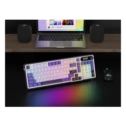 Klawiatura ROYAL KLUDGE RK-S98 Brown Switch Biało-fioletowy