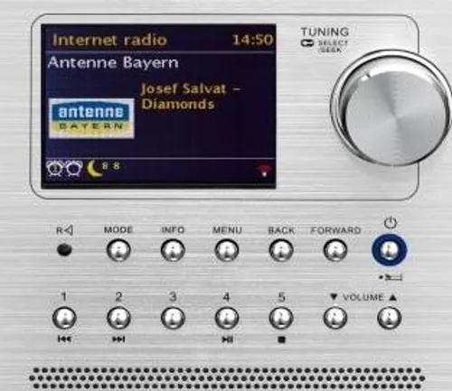 Radioodbiornik Sangean REVERY R5 WFR-70 Radio FM DAB+ Internetowe Srebrny