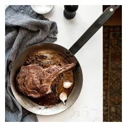 DE BUYER Mineral B Element 24 cm grafitowa - patelnia stalowa