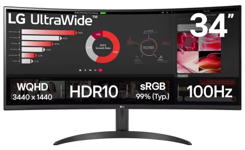 Monitor LG 34WR50QK-B 34" 3K VA 100Hz 5ms Zakrzywiony