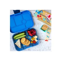 Szczelna średnia śniadaniówka Yumbox Original - surf blue / rocket